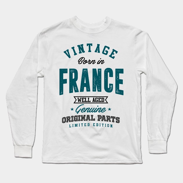 Born in France Long Sleeve T-Shirt by C_ceconello